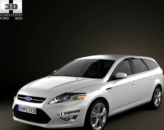 3D model of Ford Mondeo wagon 2011