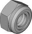 11120089 Prevailing torque type hexagon nuts with non-metallic inster DIN 985 M6
