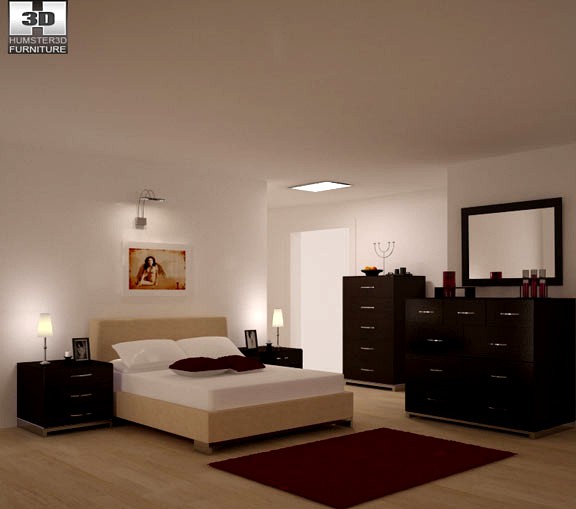 3D model of Bedroom Furniture 26 Set