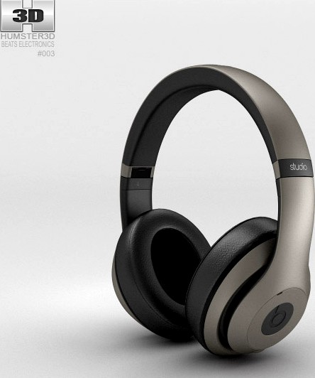 3D model of Beats by Dr. Dre Studio Over-Ear Headphones Titanium