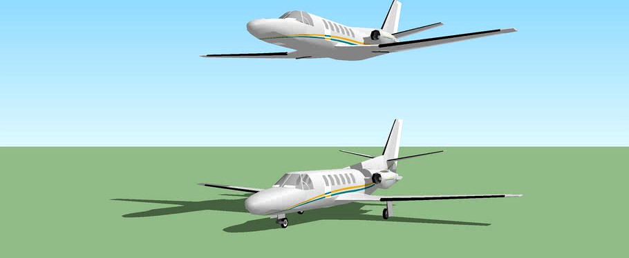 Low-poly Cessna C550 Citation Bravo {571Kb}