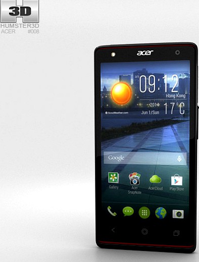 3D model of Acer Liquid E3 Black