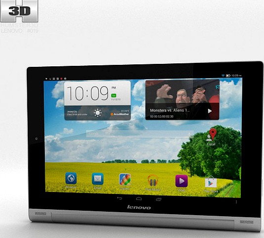 3D model of Lenovo Yoga Tablet 10 HD+ Silver
