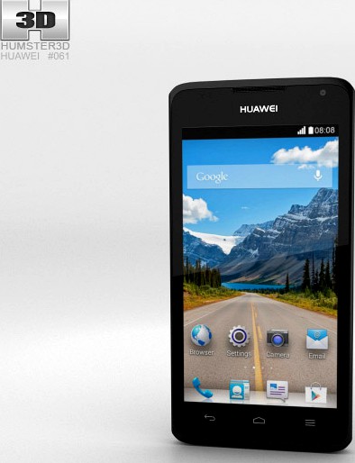 3D model of Huawei Ascend Y530 Black