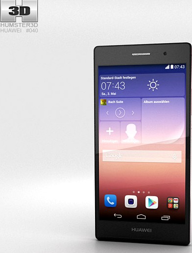 3D model of Huawei Ascend P7 Sapphire Edition