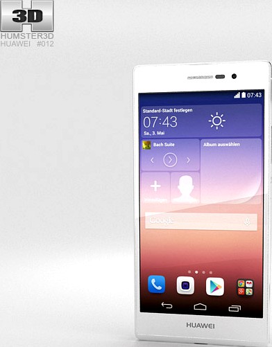 3D model of Huawei Ascend P7 White