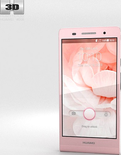 3D model of Huawei Ascend P6 Pink