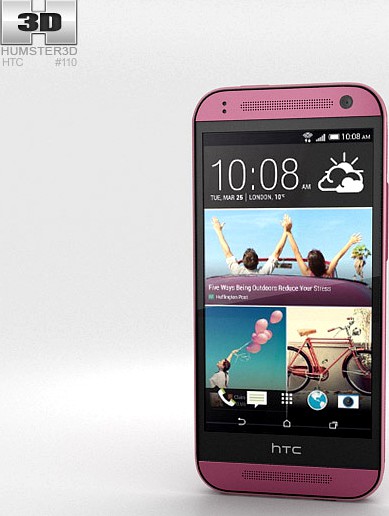 3D model of HTC One Mini 2 Pink