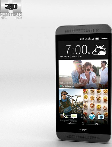 3D model of HTC One (E8) CDMA Misty Gray