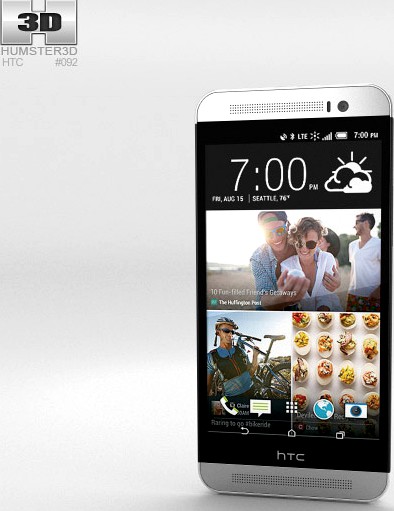 3D model of HTC One (E8) CDMA Polar White