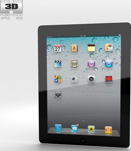 3D model of Apple iPad 2 WiFi