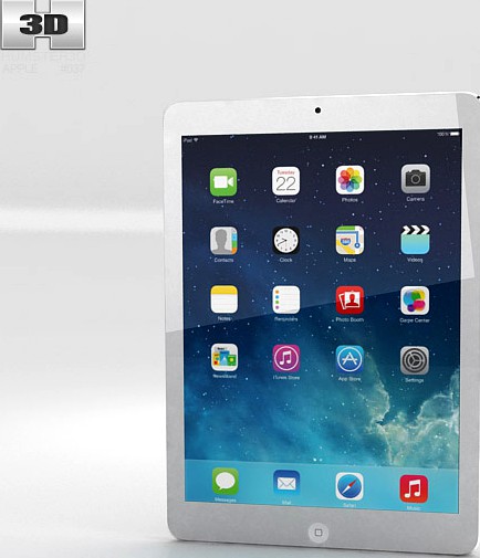 3D model of Apple iPad Air Silver WiFi