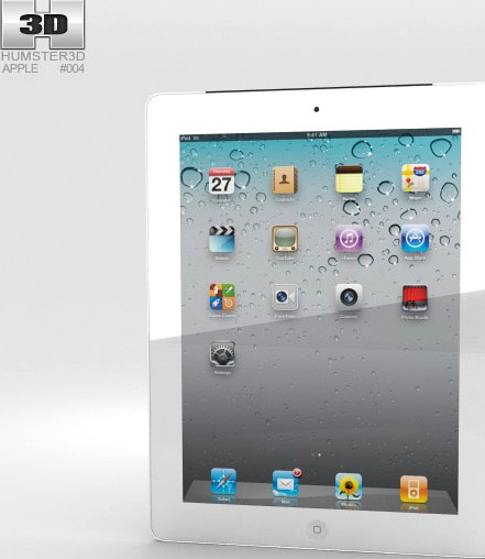 3D model of Apple iPad 2 WiFi 3G