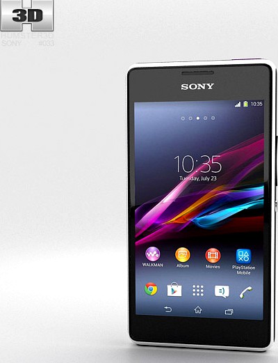 3D model of Sony Xperia E1 White