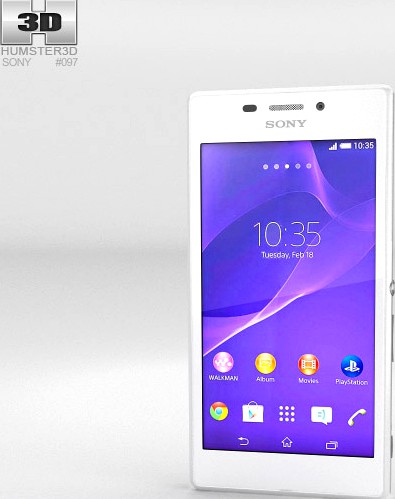 3D model of Sony Xperia M2 Aqua White