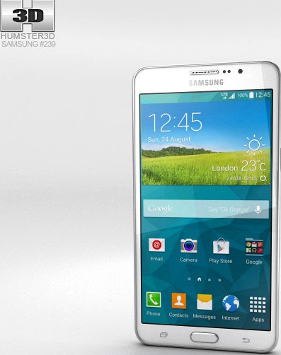 3D model of Samsung Galaxy Mega 2 White
