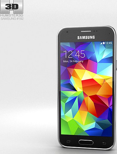 3D model of Samsung Galaxy S5 mini Charcoal Black