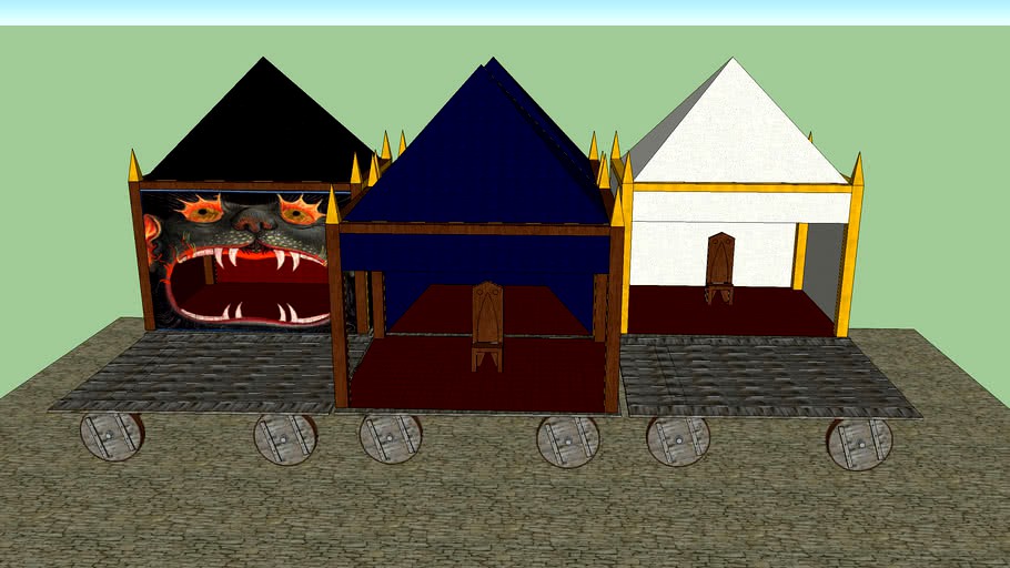 Medieval Pageant Wagon Array
