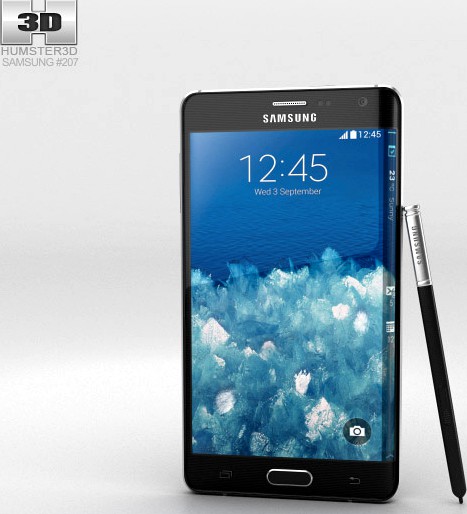 3D model of Samsung Galaxy Note Edge Charcoal Black