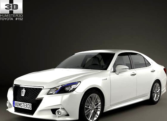 3D model of Toyota Crown Hybrid Athlete 2013