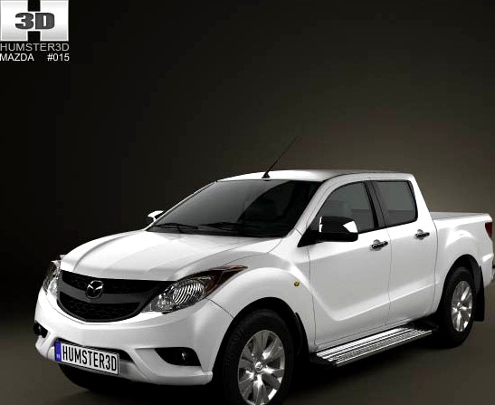 3D model of Mazda BT-50 Dual Cab 2012