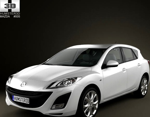 3D model of Mazda 3 hatchback 2011