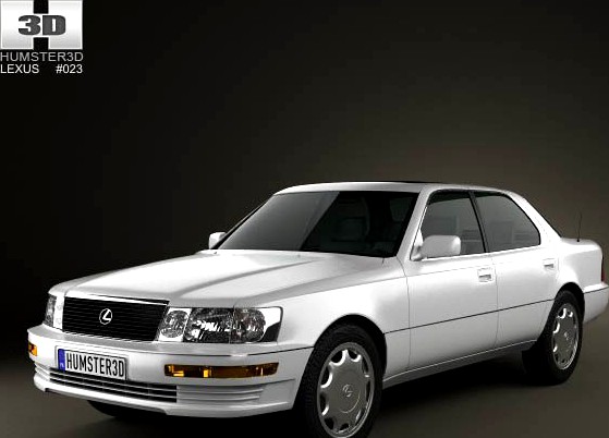 3D model of Lexus LS (XF10) 1989