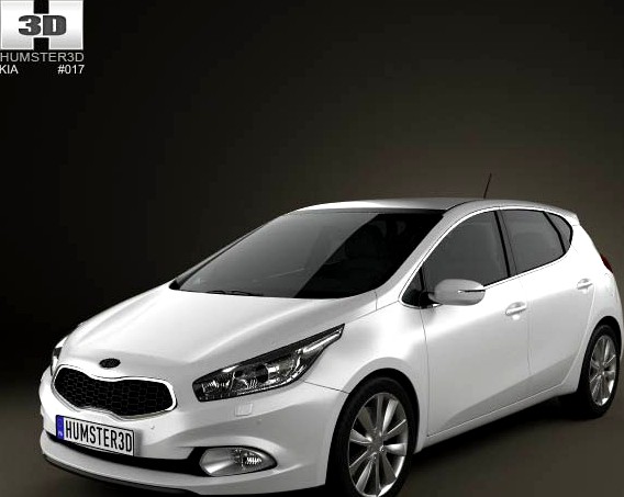 3D model of Kia Ceed hatchback 5-door 2013