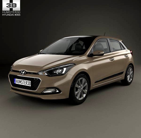 3D model of Hyundai Elite i20 2014