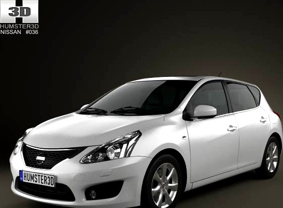 3D model of Nissan Tiida 2013