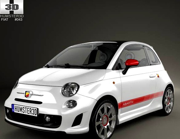 3D model of Fiat 500 Abarth 2012