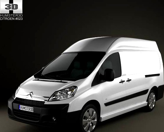 3D model of Citroen Jumpy Panel Van L2H2 2011