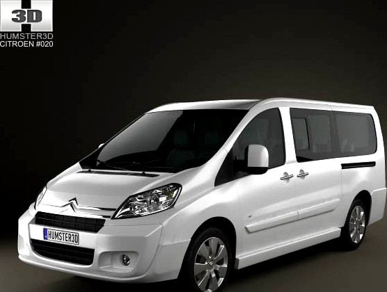 3D model of Citroen Jumpy Combi L2H1 2011