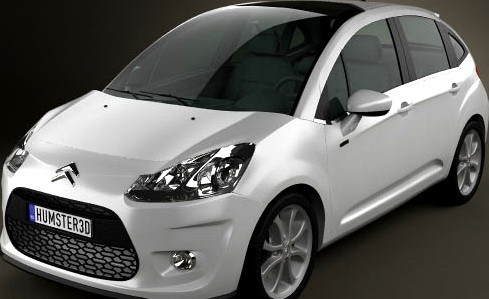 3D model of Citroen C3 2010