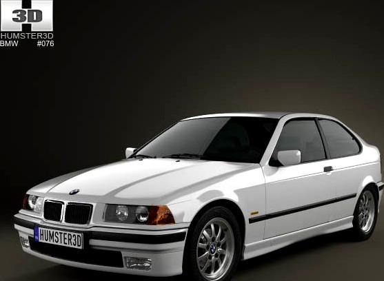 3D model of BMW 3 Series (E36) compact 1994