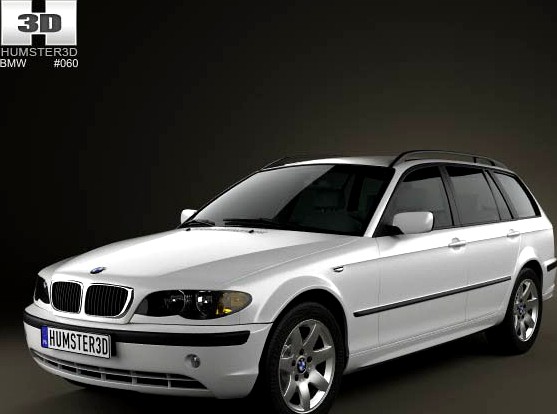 3D model of BMW 3 Series touring (E46) 2001