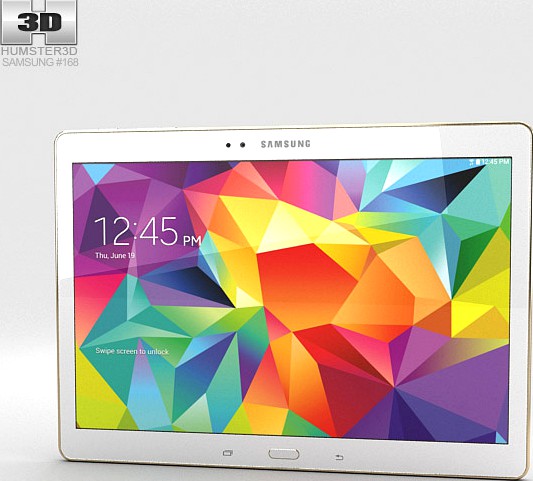 3D model of Samsung Galaxy Tab S 10.5-inch Dazzling White
