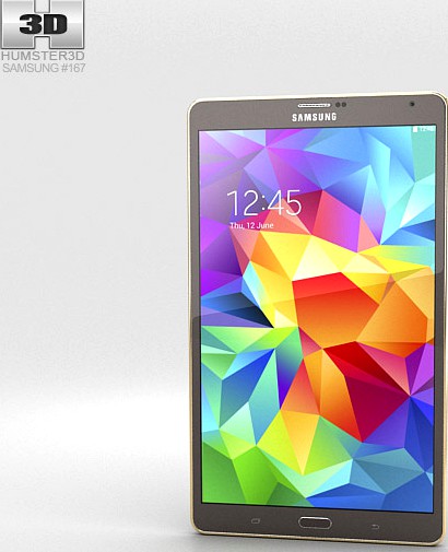 3D model of Samsung Galaxy Tab S 8.4-inch Titanium Bronze