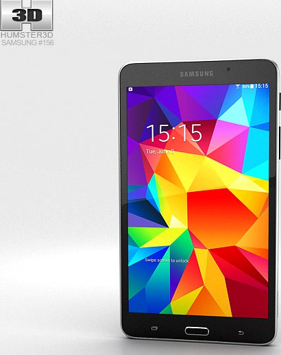 3D model of Samsung Galaxy Tab 4 7.0-inch Black