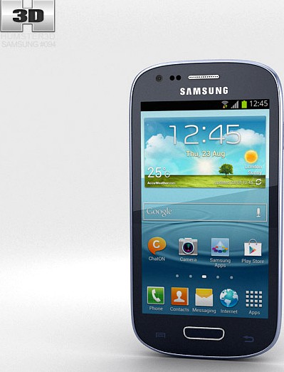 3D model of Samsung I8200 Galaxy S III Mini VE Blue