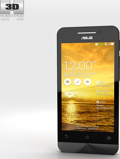 3D model of Asus Zenfone 4 Solar Yellow