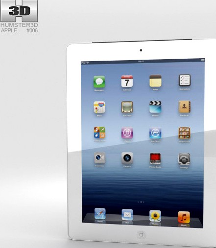 3D model of Apple The new iPad WiFi 4G (iPad 3)