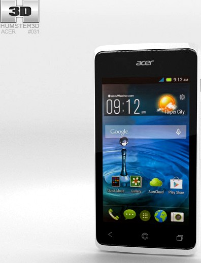 3D model of Acer Liquid Z200 Essential White