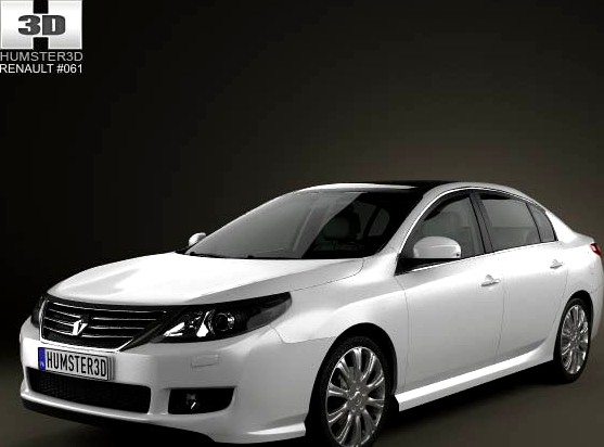 3D model of Renault Latitude with HQ interior 2013