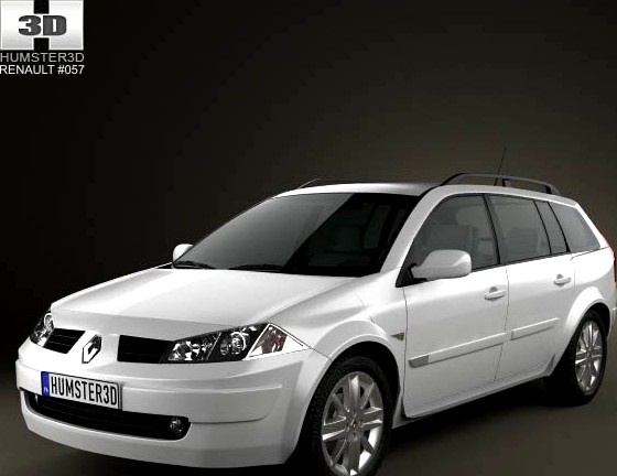 3D model of Renault Megane Grandtour 2003