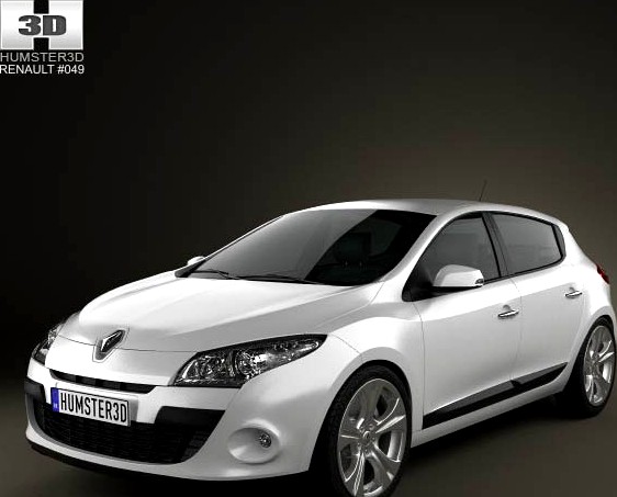 3D model of Renault Megane hatchback 2011