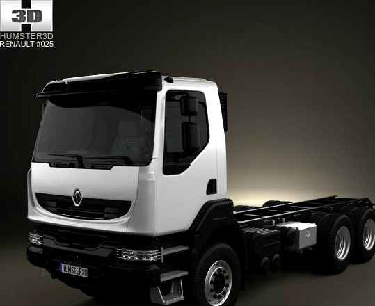 3D model of Renault Kerax Chassis 2011