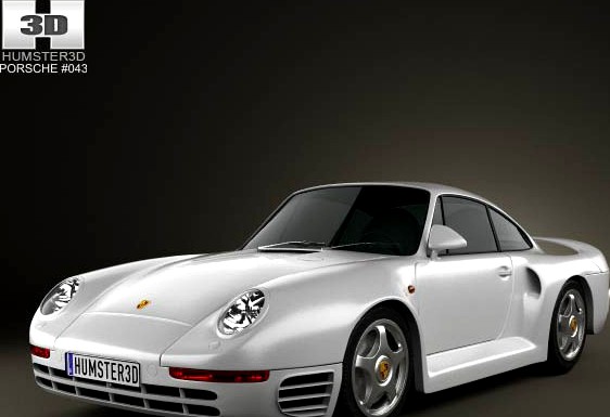 3D model of Porsche 959 1986