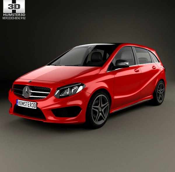 3D model of Mercedes-Benz B-Class (W246) AMG Line 2014