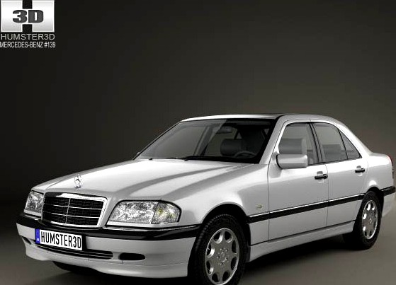 3D model of Mercedes-Benz C-Class (W202) sedan 1997